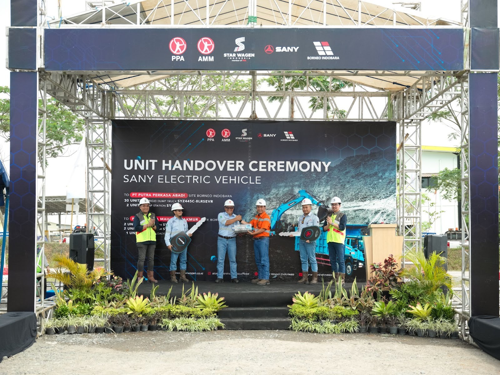 Supporting Green Mining, PPA & AMM Site BIB Adopt Electric Vehicles from the SWI x SANY Collaboration