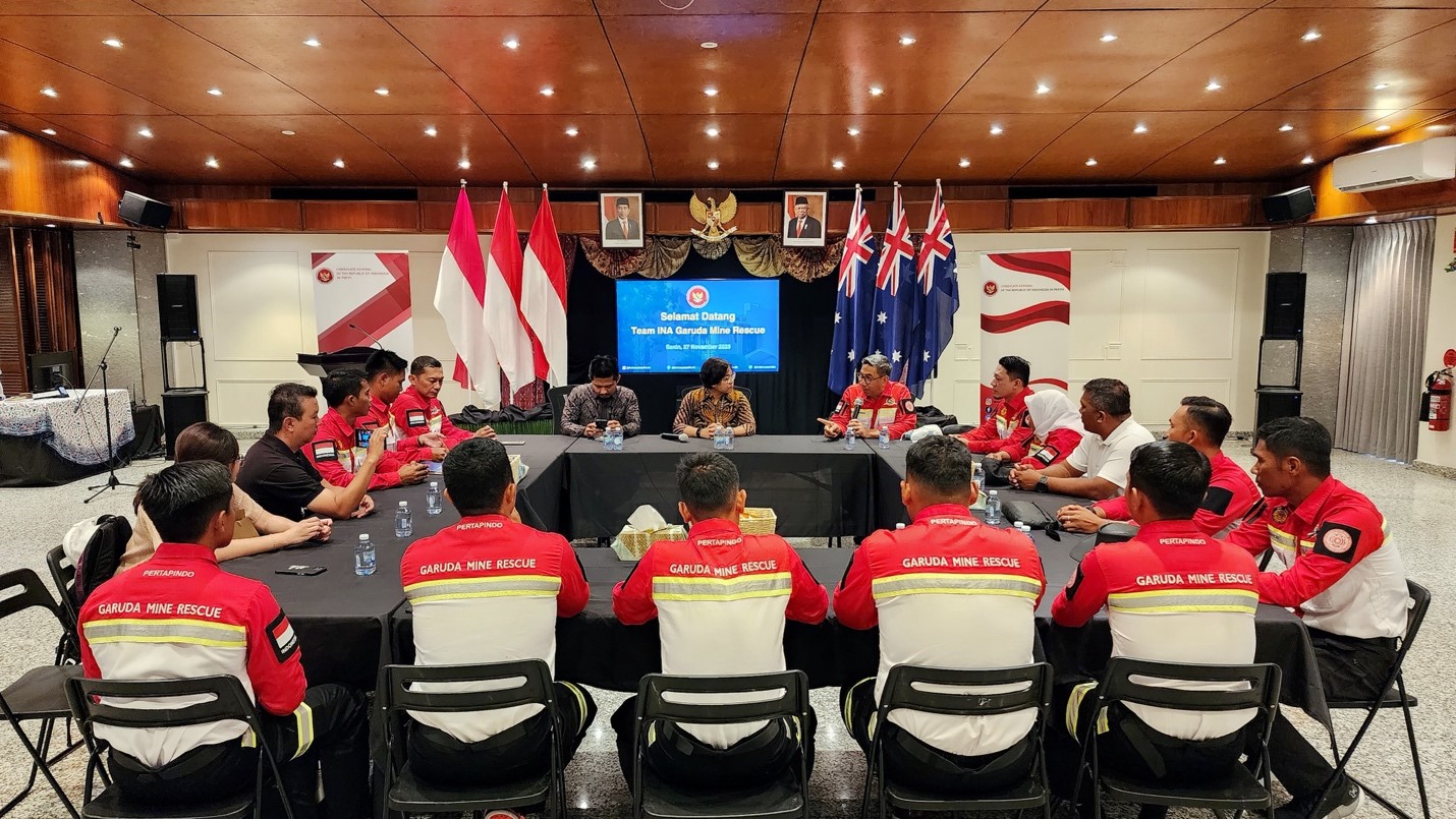 Distinguished at MERC 2023, the Indonesian Consulate General in Perth Praises Tim Indonesia Garuda Mine Rescue